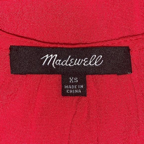 Madewell Mini Dress Short Sleeve Red Cherry Pullover Size XS - Picture 7 of 9